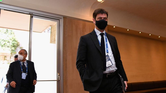 ROME, ITALY - FEBRUARY 22:  Juventus President Andrea Agnelli attends the FIGC Elective Assembly at Cavalieri Waldorf Astoria Hotel on February 21, 2021 in Rome, Italy.  (Photo by Marco Rosi/Getty Images)