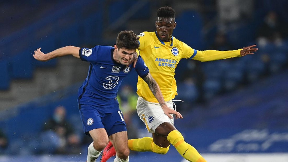 Chelsea vs Brighton tanpa gol di babak pertama. (Foto: Getty Images/Pool)