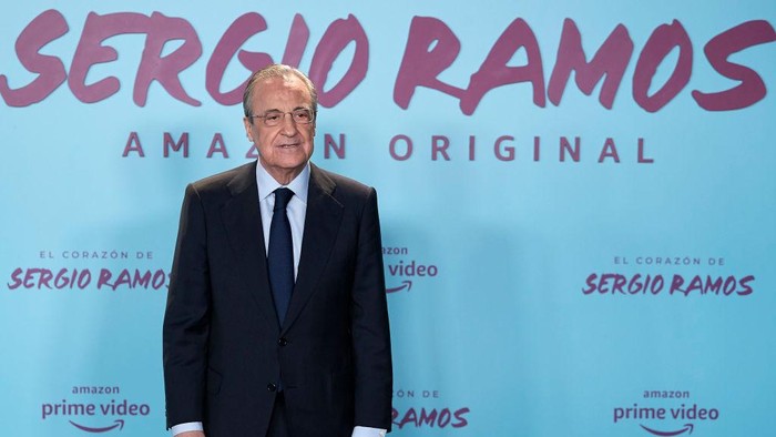 MADRID, SPAIN - SEPTEMBER 10: Real Madrid President Florentino Perez attends 