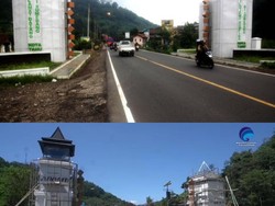 Sempat Dikritik, Gapura Sumedang Kota Kardus Akhirnya Diganti