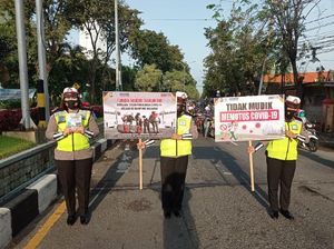 Semangat Sosialisasi Larangan Mudik di Gresik
