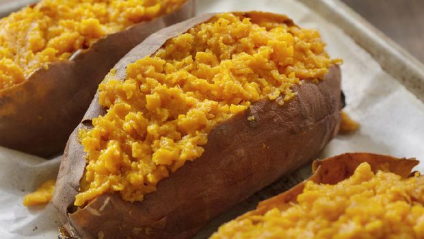 Twice Baked, Stuffed Sweet Potatoes