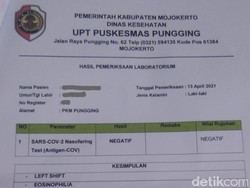 Polisi Bongkar Pemalsuan Surat Tes Antigen COVID-19 di Mojokerto