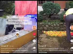 Nyesek! Dagangan Es Buah Penjual Ini Tumplek Tak Bersisa di Jalanan