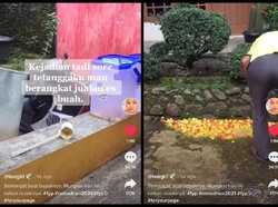 Nyesek! Dagangan Es Buah Penjual Ini Tumplek Tak Bersisa di Jalanan