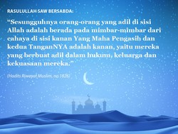 Kedudukan Orang yang Adil di sisi Allah SWT