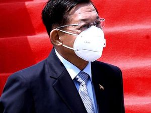 Pemimpin Junta Militer Myanmar Min Aung Hlaing Mendarat di Soetta Pemimpin Junta Militer Myanmar Min Aung Hlaing Mendarat di Soetta