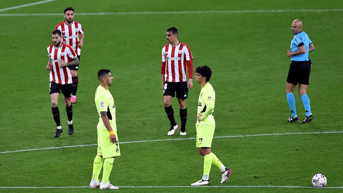 Athletic Bilbao vs Atletico Madrid berakhir dengan skor 2-1 untuk Los Leones. (Foto: Getty Images/Juan Manuel Serrano Arce)