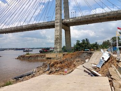 Jembatan Mahkota 2 di Samarinda Bergeser, Kendaraan Dilarang Melintas