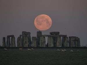Terpukau Keindahan Supermoon di Langit Inggris-Amerika Terpukau Keindahan Supermoon di Langit Inggris-Amerika