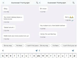 Salut! Wanita Ini Minta Pengantar Makanan Buka Puasa Lebih Dulu