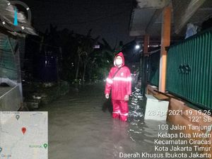 Jakarta Diguyur Hujan, Genangan Muncul di Cipinang Melayu-Ciracas