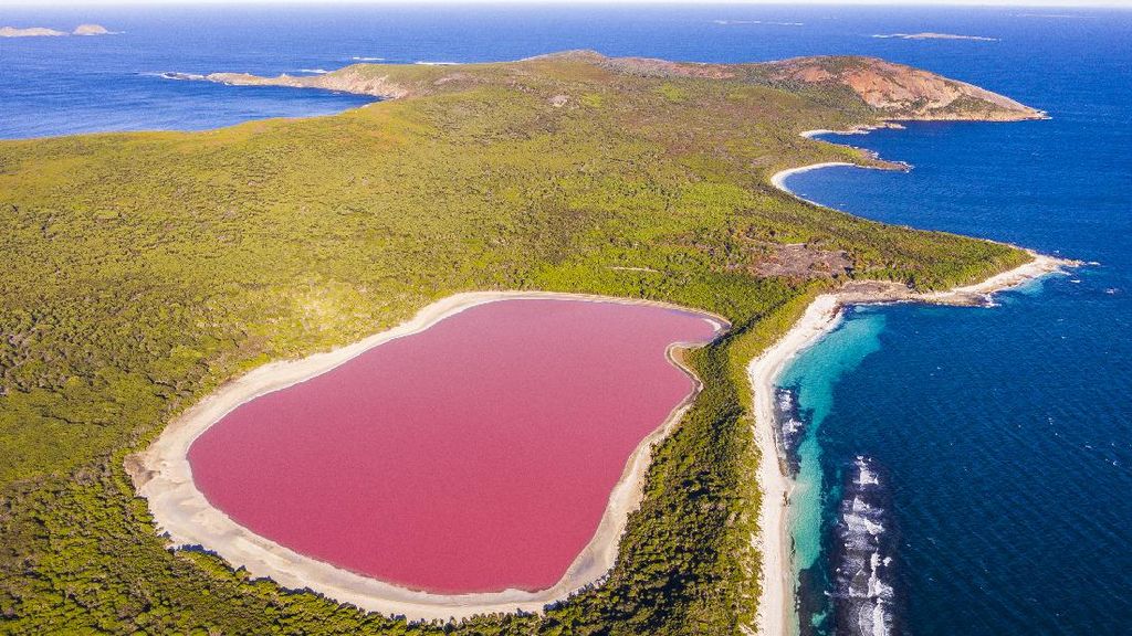 Jangan Lihat Siang-siang, Foto Danau Pink yang Bikin Haus Jangan Lihat Siang-siang, Foto Danau Pink yang Bikin Haus
