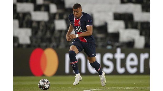 Soccer Football - Champions League - Semi Final First Leg - Paris St Germain v Manchester City - Parc des Princes, Paris, France - April 28, 2021 Paris St Germain's Kylian Mbappe in action REUTERS/Benoit Tessier