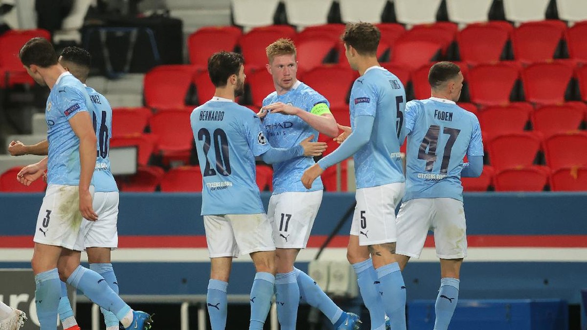 Manchester City dituntut tetap tenang kala menghadapi Paris Saint-Germain di leg kedua semifinal Liga Champions. (Foto: Getty Images/Alex Grimm)
