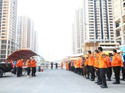 BPBD Kabupaten Bekasi Latihan Bencana di Meikarta