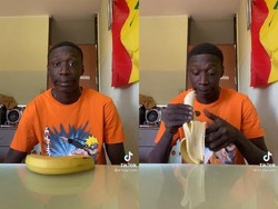 Modal Bengong Sambil Kupas Pisang, Video Pria Ini Ditonton 184 Juta Kali!