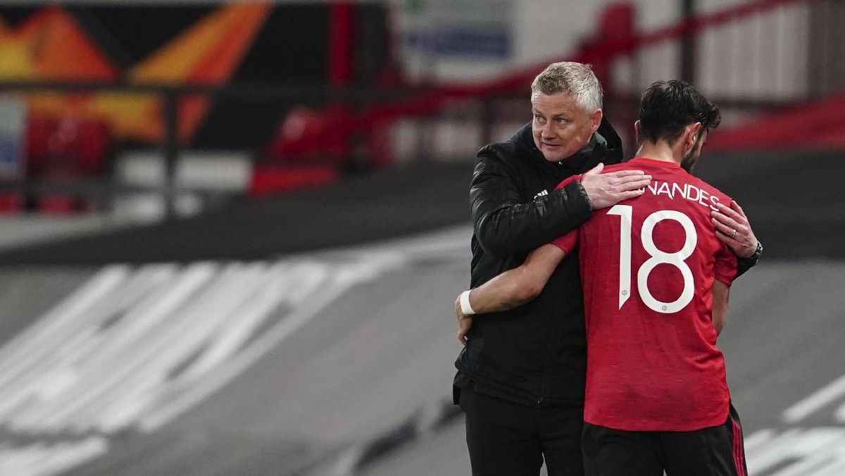 Ole Gunnars Solskjer pantang jemawa usai meraih kemenangan di laga Man Utd vs Roma. (Foto: AP/Jon Super)