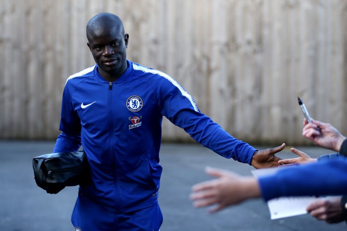 BURNLEY, ENGLAND - OCTOBER 28:  Ngolo Kante of Chelsea arrives outside the stadium prior to the Premier League match between Burnley FC and Chelsea FC at Turf Moor on October 28, 2018 in Burnley, United Kingdom.  (Photo by Jan Kruger/Getty Images)