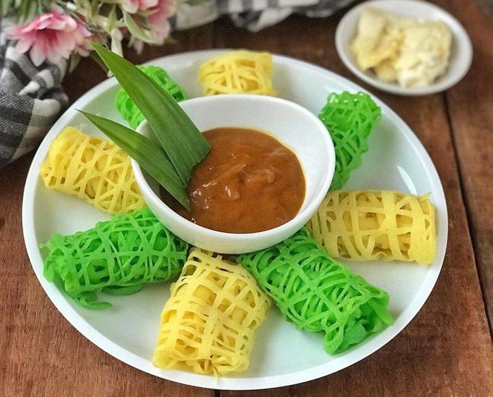 Roti Jala Kuah Durian