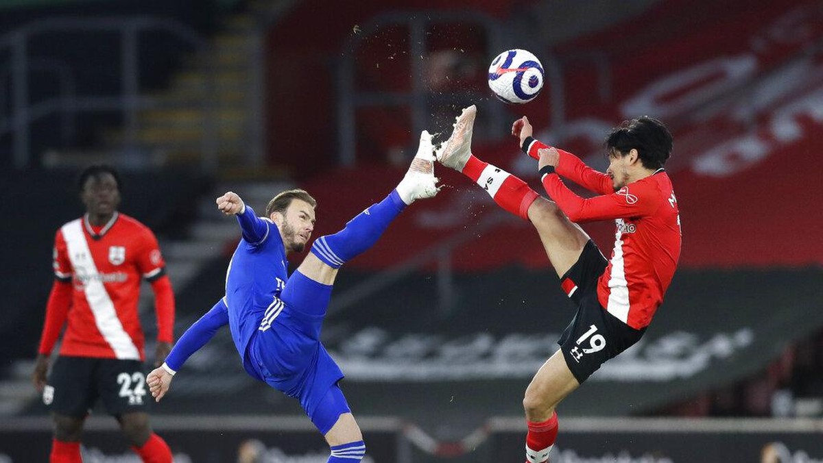 Southampton vs Leicester City tuntas 1-1 (AP/Kirsty Wigglesworth)