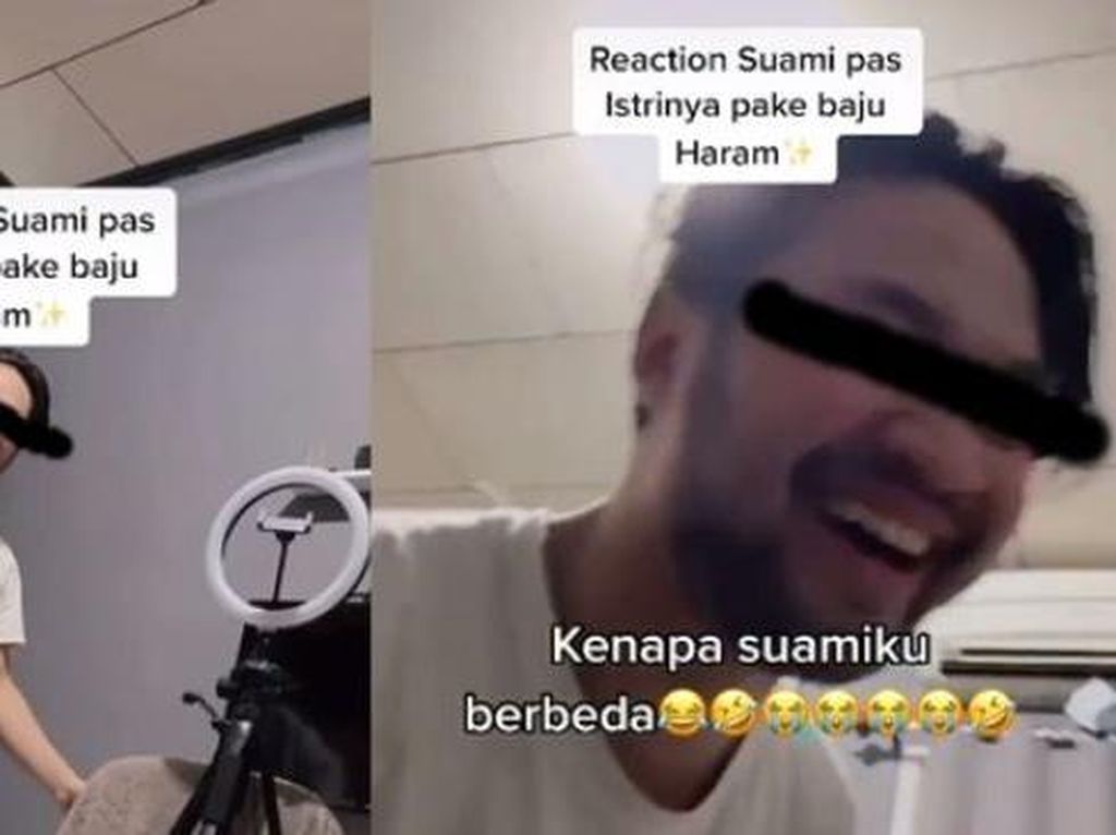 Viral Video Kocak Reaksi Suami saat Istri Pakai Baju Haram, Endingnya Ngakak