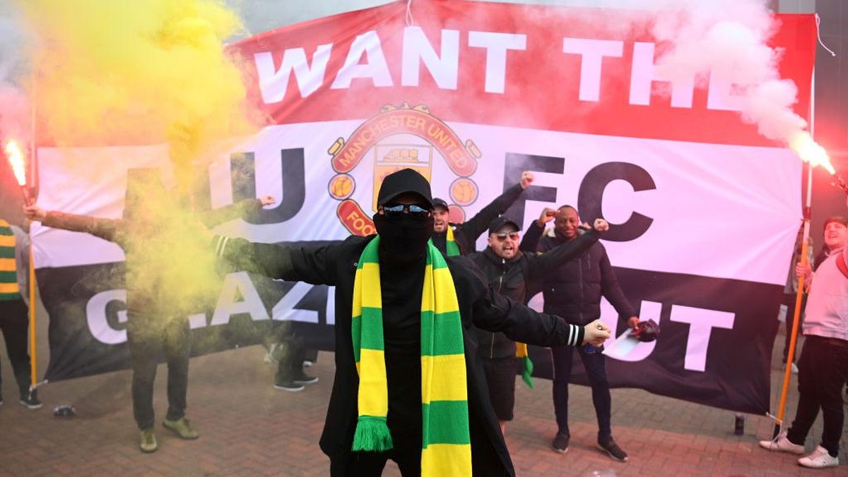 Demo suporter Manchester United musim lalu. (Foto: Getty Images/Getty Images)