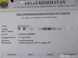 Polisi Usut Pemalsuan Surat Antigen untuk travel Gelap di Cianjur Polisi Usut Pemalsuan Surat Antigen untuk travel Gelap di Cianjur
