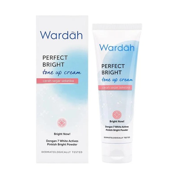 Wardah Perfect Bright Tone Up Cream memberi efek mencerahkan seketika/Blibli.com