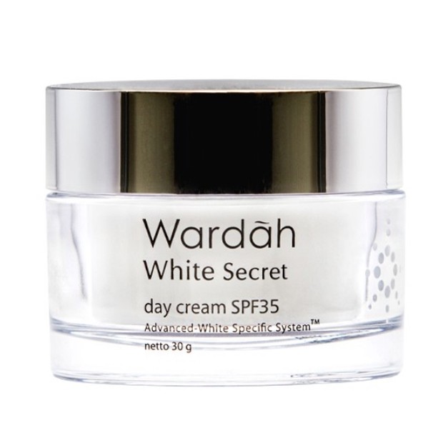 Wardah White Secret Day Cream mengandung crystal white active mencerahkan/tokopedia.com