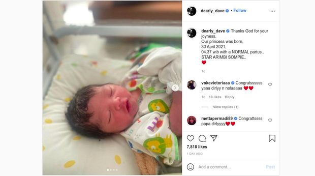 Dirly Idol Dikaruniai Anak Kedua, Ucap Syukur Memiliki Bayi Perempuan