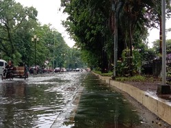 Sejumlah Jalan di Medan Tergenang Air Usai Diguyur Hujan