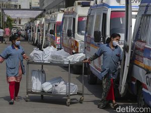 COVID-19 India Tembus 24 Juta Kasus, Varian Mutan B1617 Makin Mendunia COVID-19 India Tembus 24 Juta Kasus, Varian Mutan B1617 Makin Mendunia