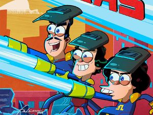 Trio Legendaris Dono, Kasino, Indro Hadir di Versi Kartun Trio Legendaris Dono, Kasino, Indro Hadir di Versi Kartun