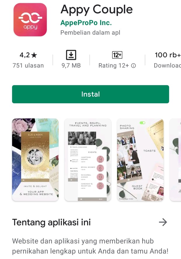 Aplikasi Persiapan Pernikahan/Playstore Aplikasi Persiapan Pernikahan