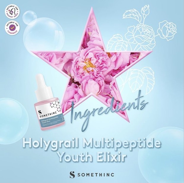 Kandungan Somethinc Holygrail Multipeptide Youth Elixir.