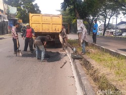 Aspal Datang, Perbaikan Jl Tegar Beriman Kabupaten Bogor Berlanjut