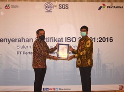 Sistem Anti Penyuapan Pertamina Kantongi ISO 37001:2016