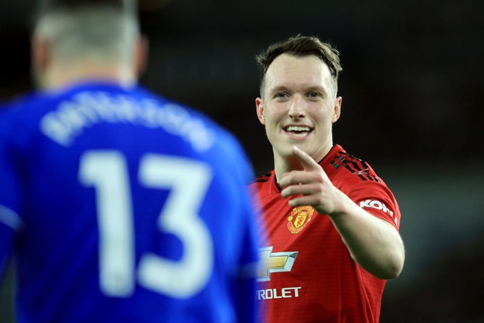 Phil Jones CARDIFF, WALES - DECEMBER 22: Phil Jones of Manchester United during the Premier League match between Cardiff City and Manchester United at Cardiff City Stadium on December 22, 2018 in Cardiff, United Kingdom. (Photo by Marc Atkins/Getty Images)