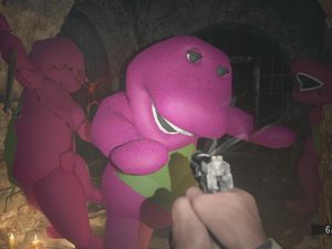 Resident Evil: Village Lawan Dinosaurus Barney, Eh Gimana? Resident Evil: Village Lawan Dinosaurus Barney, Eh Gimana?