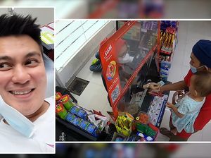 Salut! Baim Wong Bayari Setiap Orang yang Belanja di Minimarket