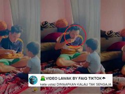 Kocak! Suapi Anak Saat Ngantuk, Pria Ini Tak Sengaja Makan Saat Puasa
