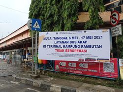 Mudik Lebaran Dilarang, Bus AKAP di Terminal Kp Rambutan Tak Beroperasi