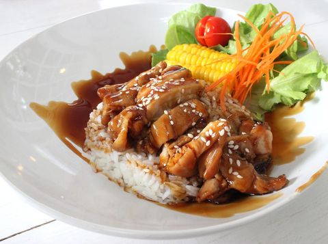 Teriyaki chicken with rice is Japanese food.