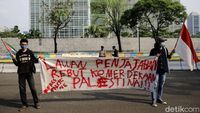 Potret Aksi Hari Al Quds Internasional di Seberang Kedubes AS