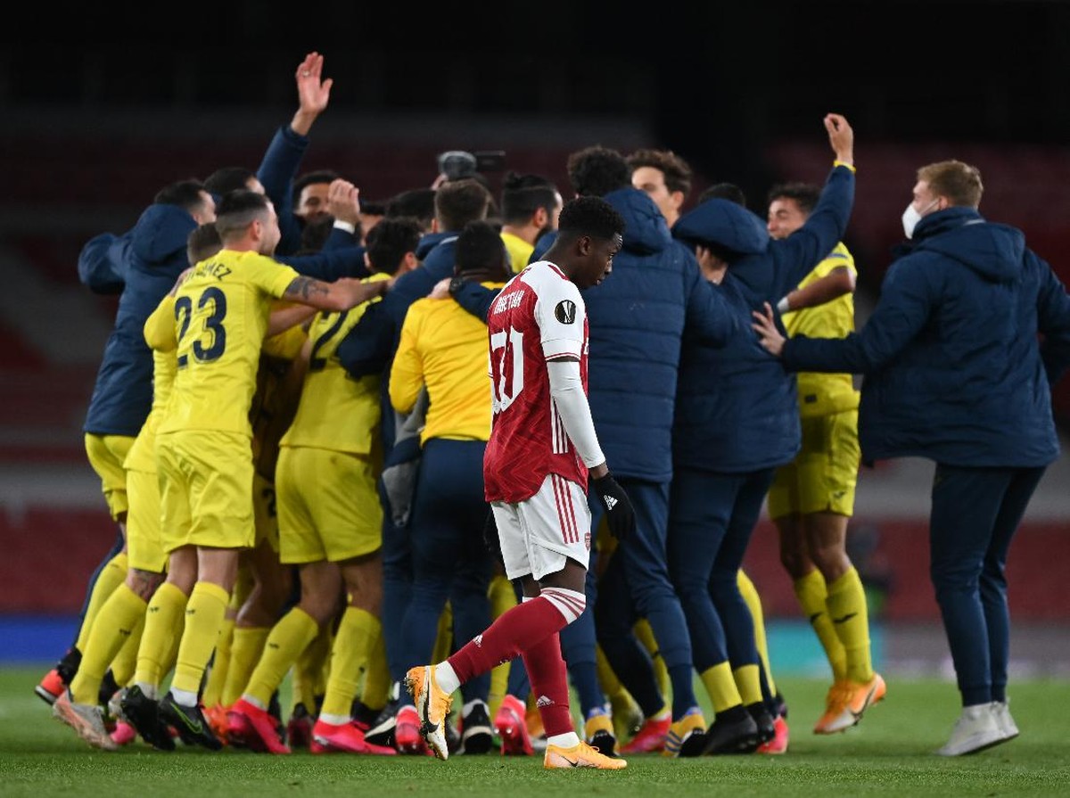 Pemain Arsenal merayakan keberhasilan maju ke final Liga Europa. (Foto: Shaun Botterill/Getty Images)