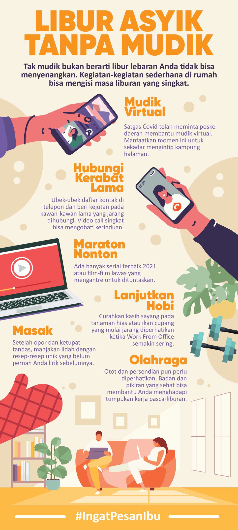 Infografis BNPB Libur Asyik Tanpa Mudik