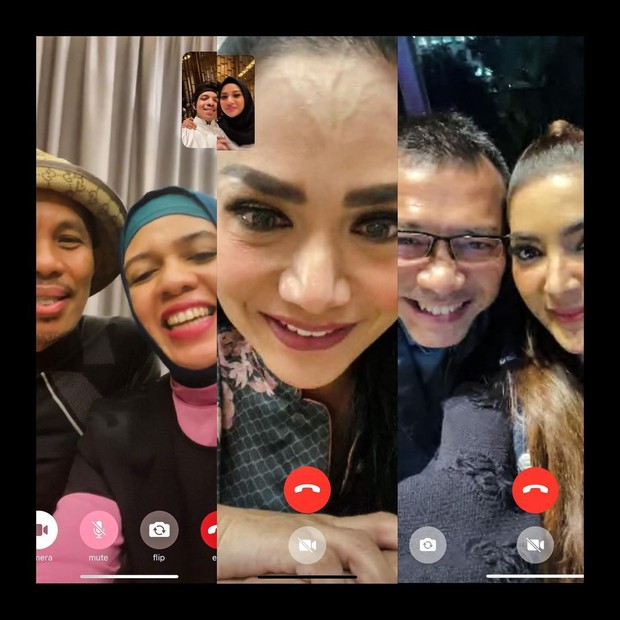 Video Call dengan Orang Tua Video Call dengan Orang Tua/instagram.com/attahalilintar