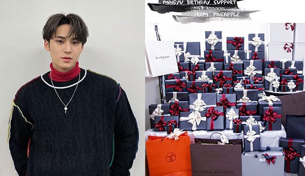 Berbagai macam barang branded untuk Mingyu Seventeen (foto: instagram.com/mingyu, soompi.com)