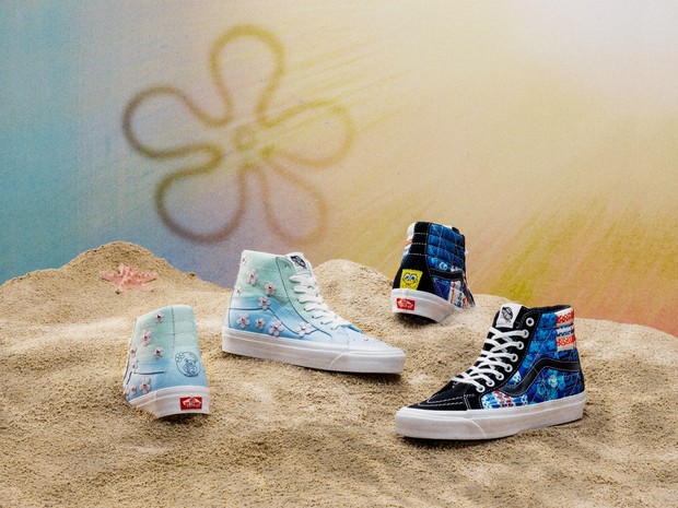 Foto: teenvogue.com Dua pasang Vans Sk8-Hi 38 DX x SpongeBob x Sandy Liang.